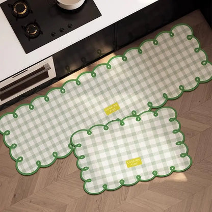 Quick-dry non-slip absorbent kitchen mat