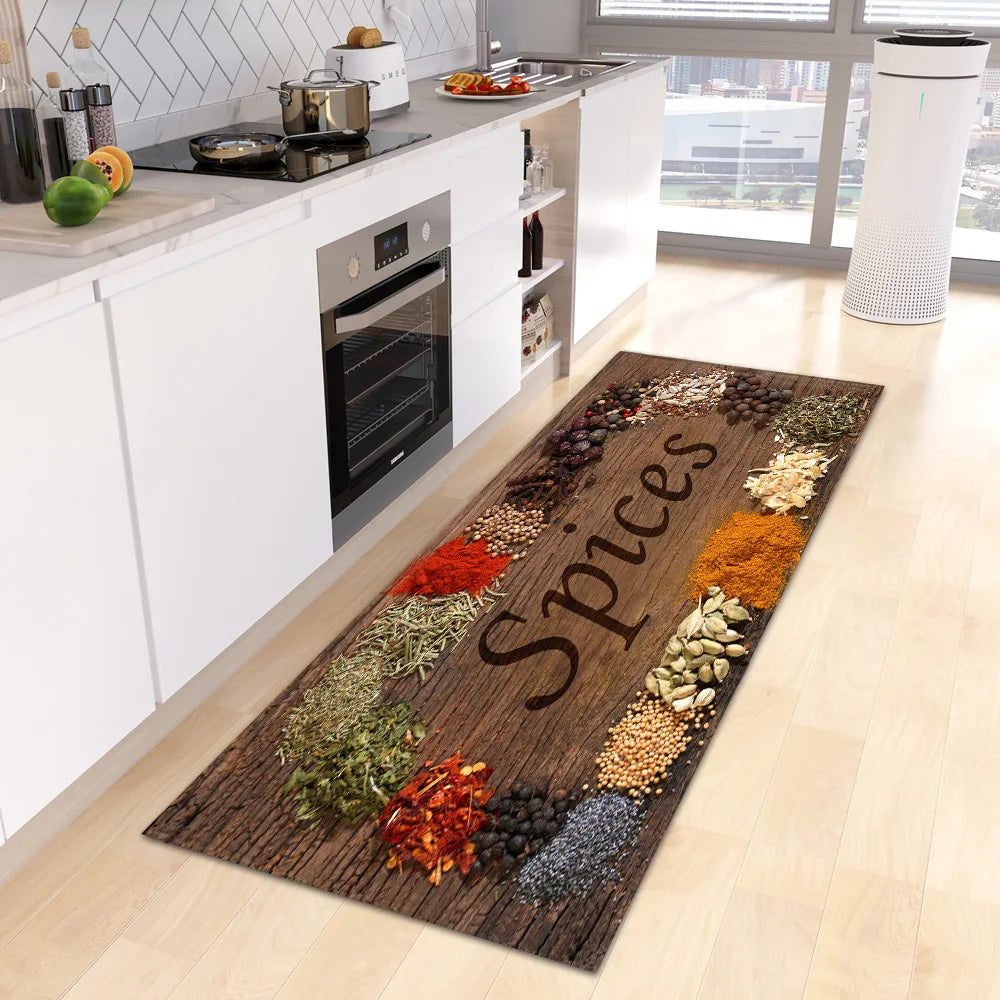 VIKAMA Scandinavian Waterproof Rug Antibacterial Stain-Resistant Machine Washable Kitchen Carpet Modern Home Decor