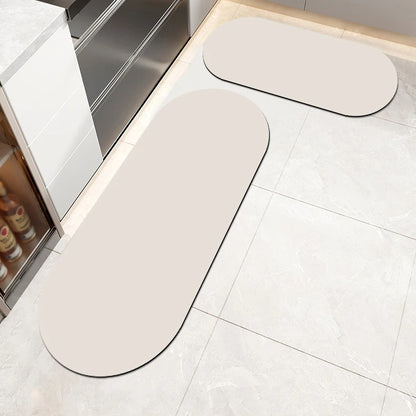 Long diatomite super absorbent non-slip kitchen runner rug / entrance mat