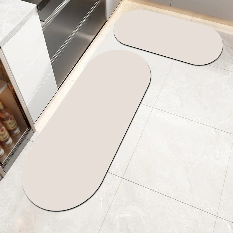 Long super absorbent diatomite kitchen rug non-slip washable entrance mat
