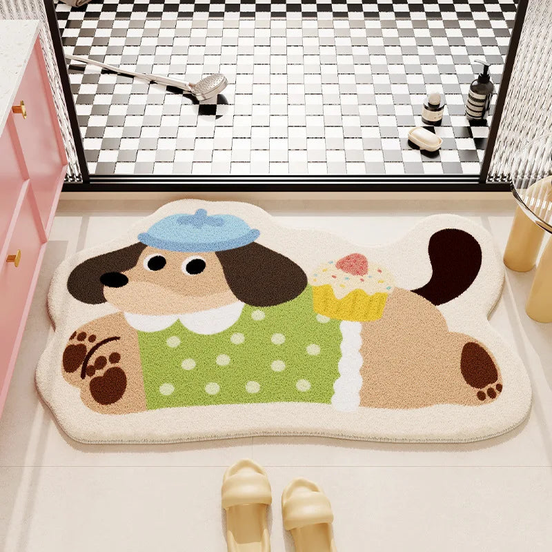 Imitation Cashmere Floor Mat Absorbent Non-Slip Dirt-Resistant Easy-Clean Door Mat