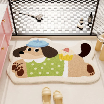 Imitation Cashmere Floor Mat Absorbent Non-Slip Dirt-Resistant Easy-Clean Door Mat