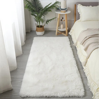VIKAMA Silk Wool Carpet Bedroom Living Room Carpet Ins Style Scandinavian Home Floor Mats Home Decoration