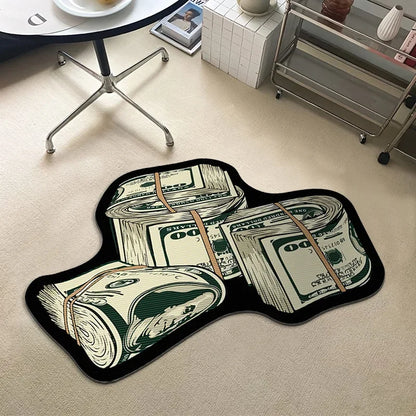 Money Shaped Dollar Rug