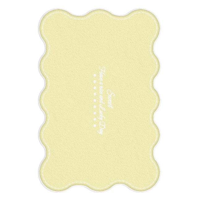Modern Minimalist Solid Color Irregular Plush Washable Area Rug
