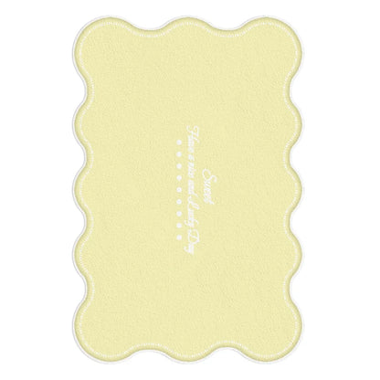 Modern Minimalist Solid Color Irregular Plush Washable Area Rug