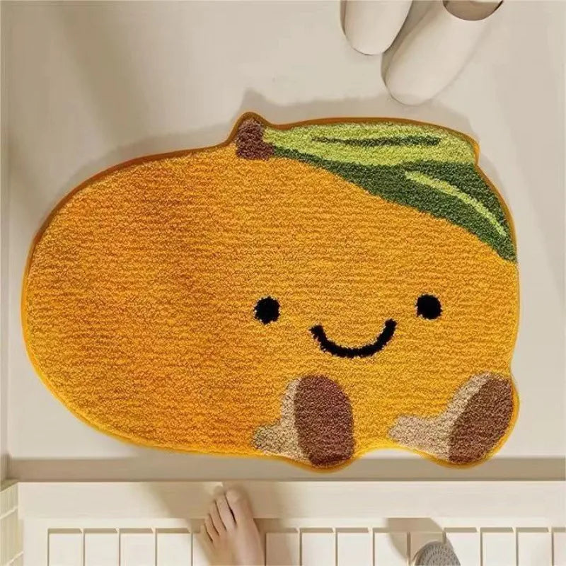 VIKAMA Little Fresh Fruit Imitation Cashmere Washable Area Rug