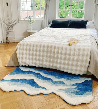 Blue Sea Tufted Non-Slip Aesthetic Rug