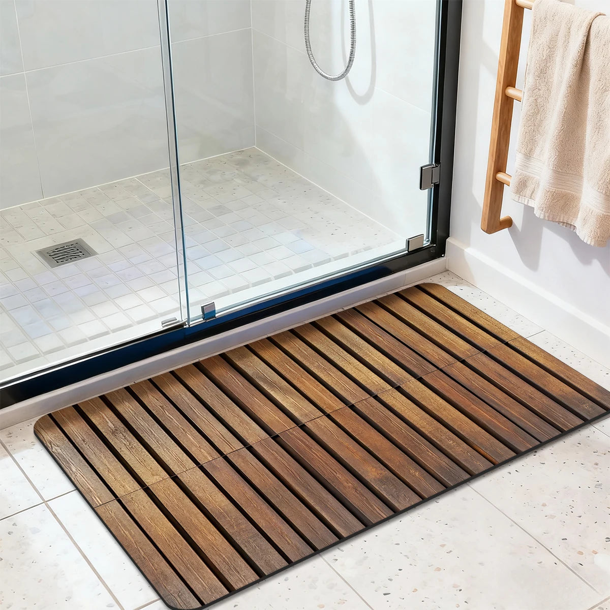 Printed Diatomaceous Absorbent Bathroom Mat