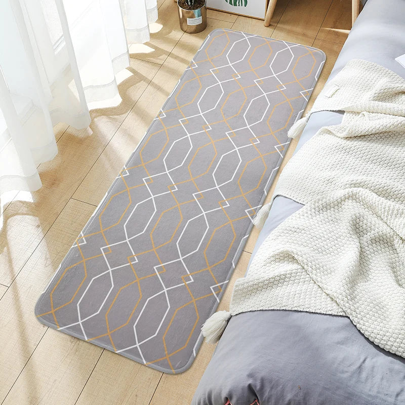 Cartoon Bedroom Long Strip Rug Plush Bedside Floor Mat Non-Slip Carpet Living Room Sofa Coffee Table Home Decor