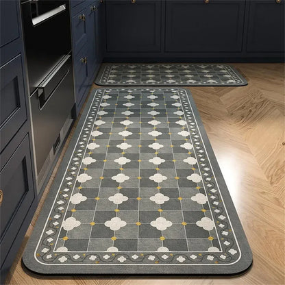 VIKAMA Anti-Slip Kitchen & Entrance Floor Mat Set