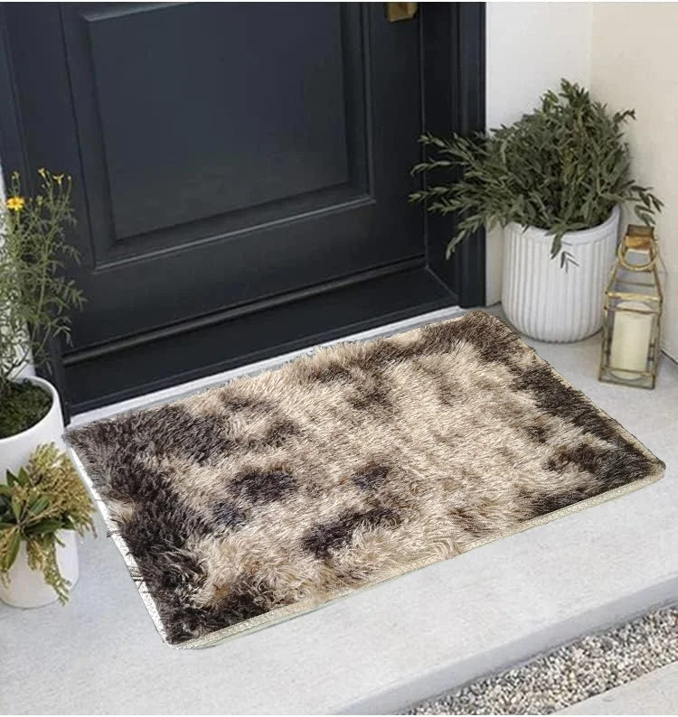 VIKAMA Silk Wool Rug 40×60 cm Soft Washable Bedside Living Room Nursery Mat Home Decor