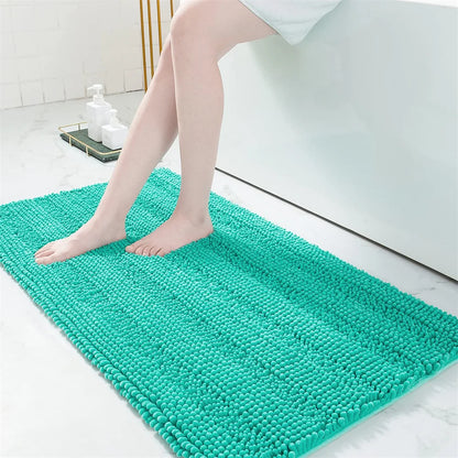 Olanly Luxury Chenille Non-Slip Bath Rug