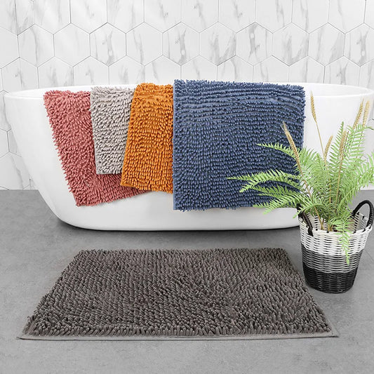 Winter Solid Chenille Plush Pet Mat Soft Absorbent Carpet Cat Dog Bed Cushion Bathroom Floor Rug