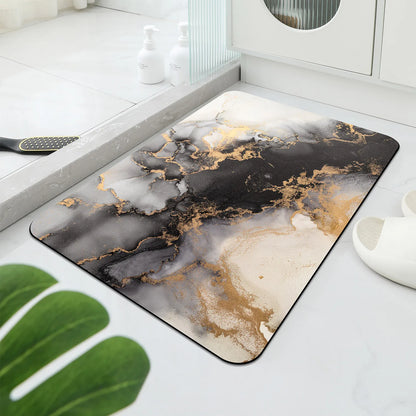 Luxury Bathroom Mat Super Absorbent Quick-Dry Non-Slip Shower Bath Rug Toilet Floor Doormat Carpet Machine Washable Home Decor