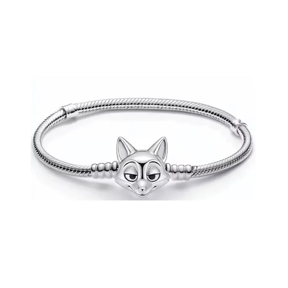 Disney 925 Silver Cartoon Charm Bracelet DIY Jewelry