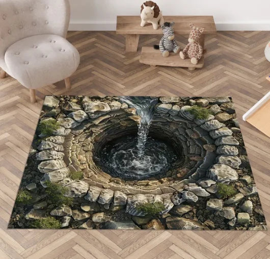 3D deep hole illusion gaming rug
