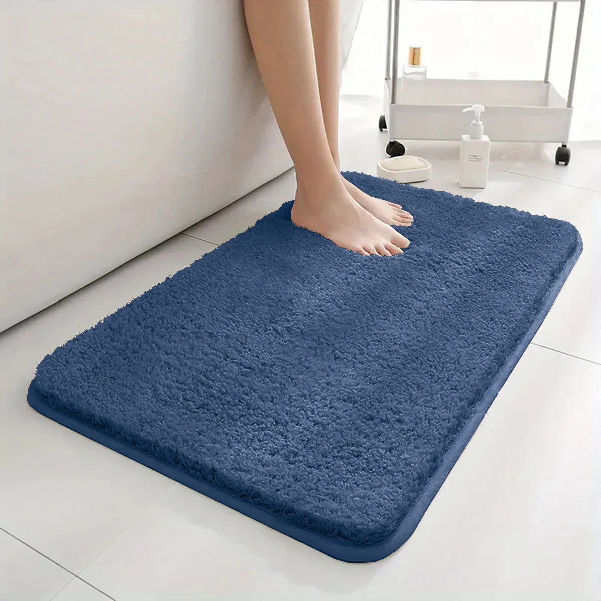 Super Absorbent Long Hair Bathroom Floor Mat Non-Slip Bath Door Mat Bedroom Home Decoration