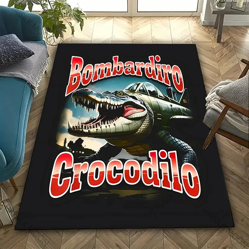 Funny Italian Brainrot Gaming Area Rug