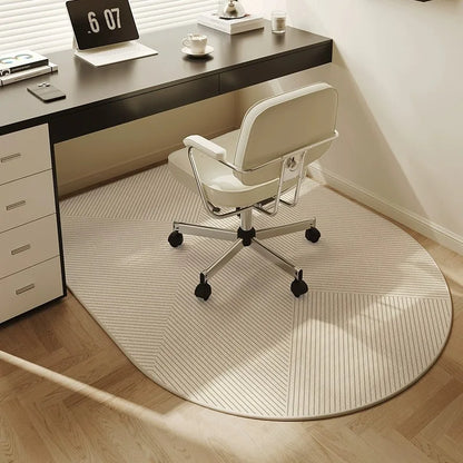 VIKAMA Chair Floor Mat Arched Non-Slip Bedroom Study Office Swivel Chair Rug