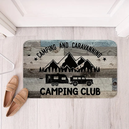 Camping RV Theme Non-Slip Door Mat