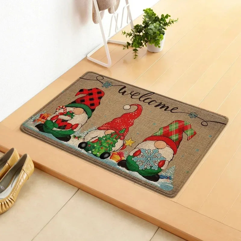 Christmas Santa Reindeer Tree Doormat