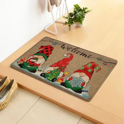 Christmas Santa Reindeer Tree Doormat
