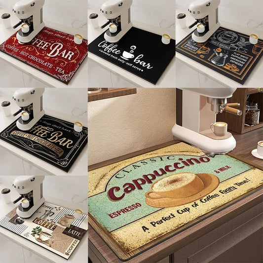 VIKAMA Coffee Machine Absorbent Kitchen Drying Mat