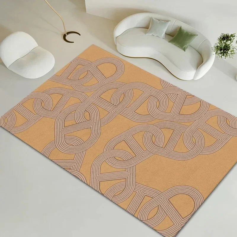 French Minimalist Flannel Large Area Rug