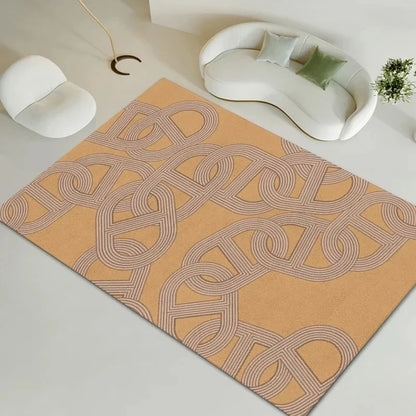 French Minimalist Flannel Large Area Rug