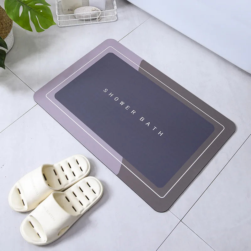 VIKAMA Super Absorbent Bathroom Floor Mat Non-Slip Toilet Kitchen Carpet