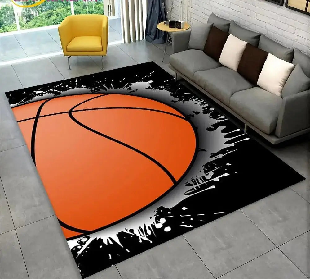 Basketball Cartoon Indoor Non-Slip Area Rug