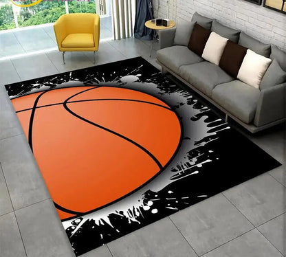 Basketball Cartoon Indoor Non-Slip Area Rug