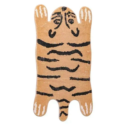 VIKAMA Cartoon Leopard Plush Soft Area Rug