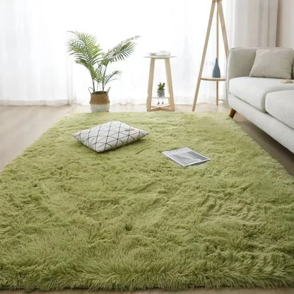 VIKAMA Minimalist Solid Color Shaggy Fluffy Area Rug