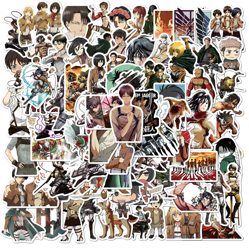 Mixed Anime Waterproof Sticker Set 100 Pieces