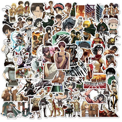 Mixed Anime Waterproof Sticker Set 100 Pieces