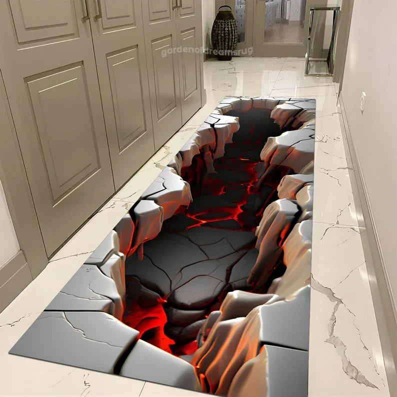 3D Deep Hole Illusion Runner Rug