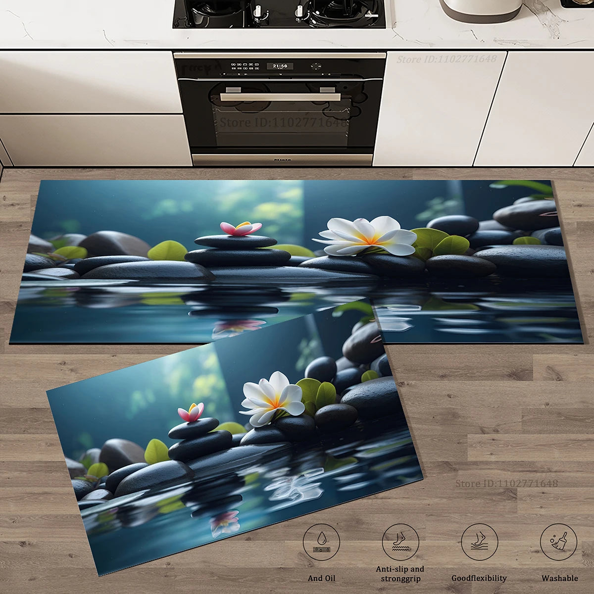 Pebble Pattern Floor Mat High Quality Non-Slip Absorbent Kitchen Entrance Doormat Waterproof Washable Living Room Carpet Home Decor