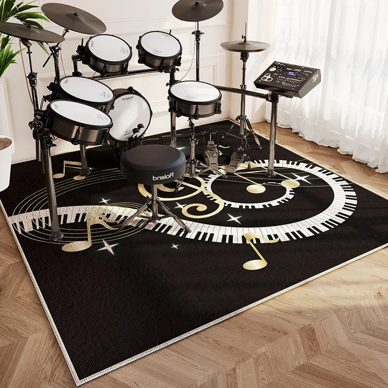 Modern Abstract Music Symbol Area Rug