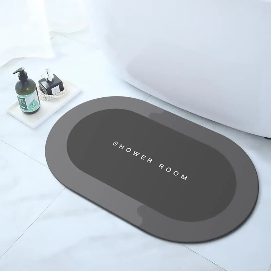 VIKAMA Diatom Mud Bathroom Mat Absorbent Non-Slip Wear-Resistant Toilet Bathtub Floor Rug Home Decor