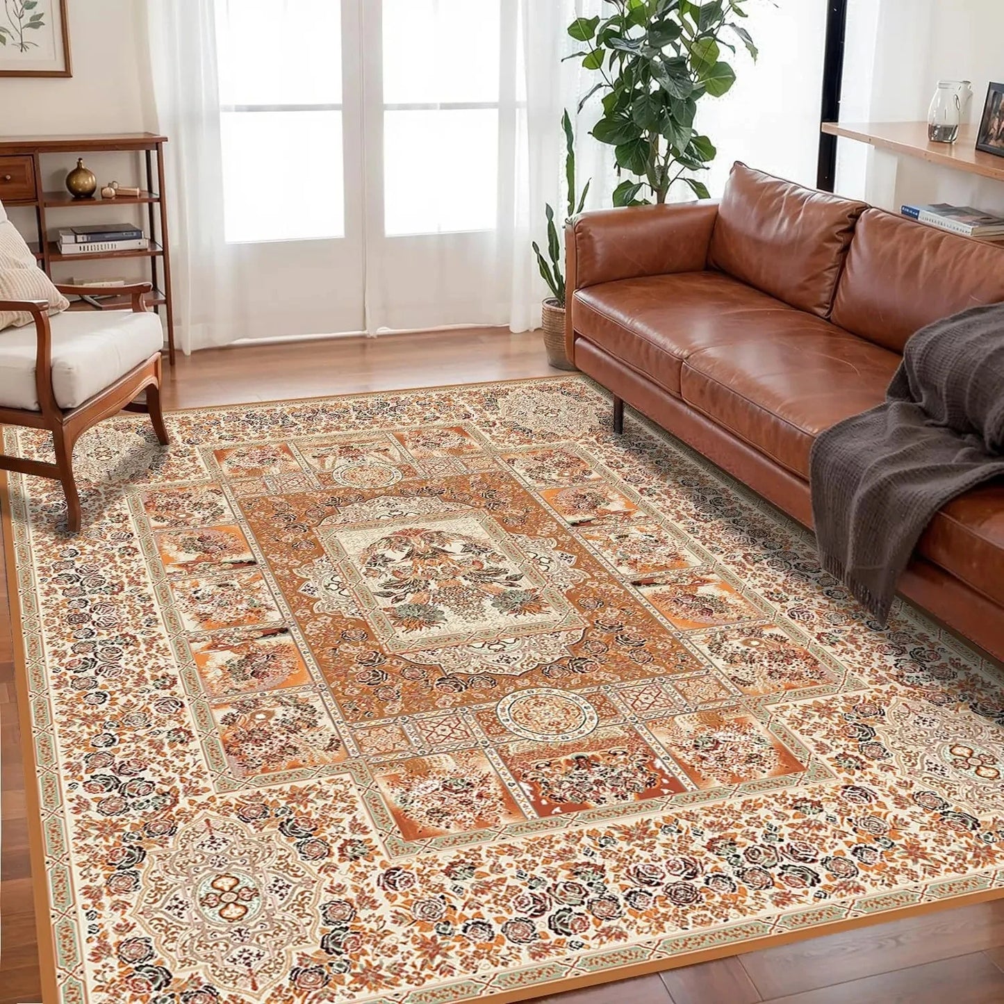 Bohemian crystal velvet anti-slip living room rug