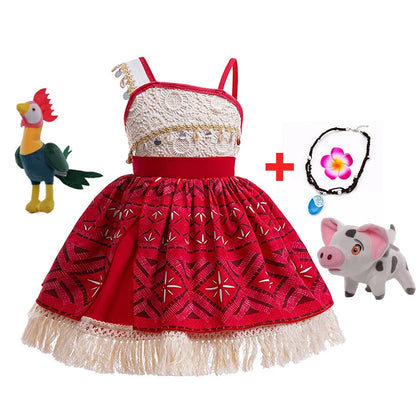 Disney Moana Ocean Adventure Costume Dress For Girls