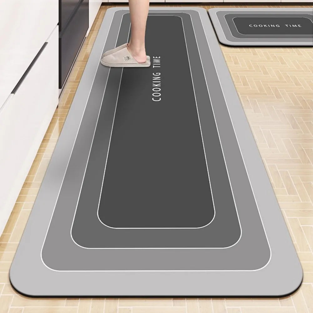 VIKAMA Kitchen Non-Slip Oil-Absorbent Waterproof Floor Mat Door Carpet Home Decor