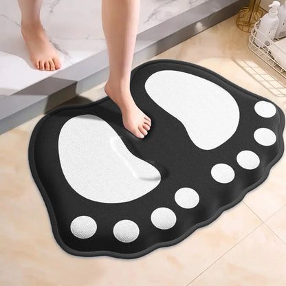 Claw Pattern Bathroom Bath Mat Non-Slip Absorbent Door Floor Mat Home Decoration Carpet