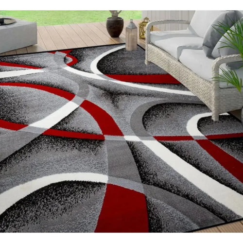 Geometric light luxury European area rug