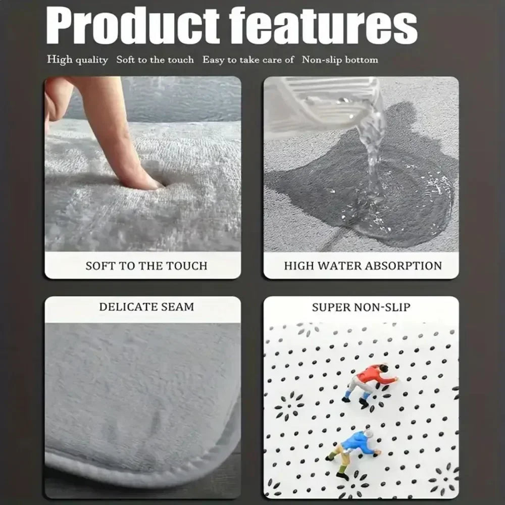 VIKAMA Retro Vinyl Record Non-Slip Rug