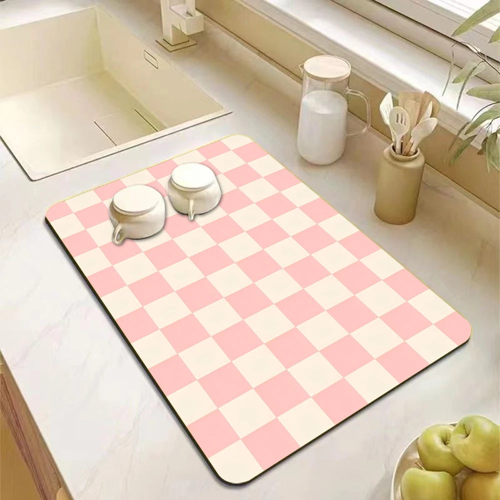 Checkerboard non-slip coffee drip mat