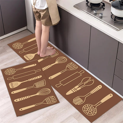 VIKAMA Kitchen Floor Mat Long Strip Non-Slip Corridor Bedroom Entrance Carpet