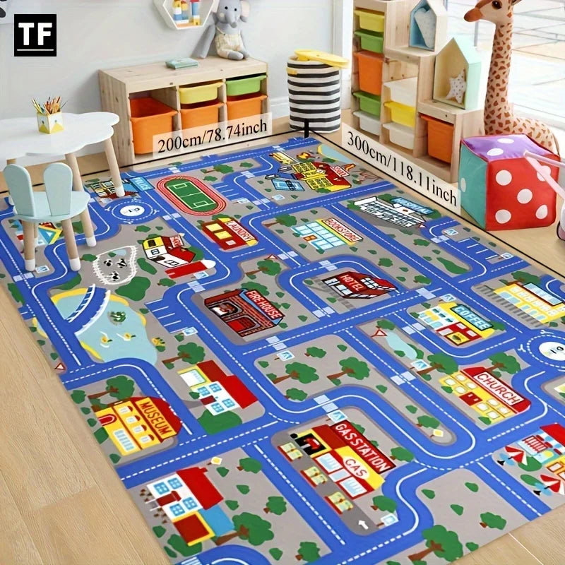 Car city playmat large cartoon rug